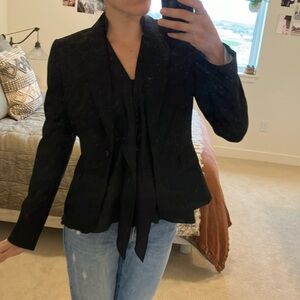 Gianni Bini classic black blazer and black blouse